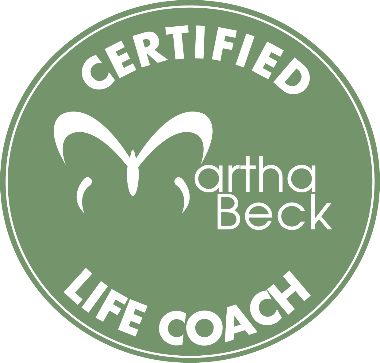 Certified Martha Beck Life Coach badge